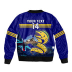 Custom Australia Day Eels Bomber Jacket NRL 2024 Sydney Opera House With Map