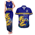 Custom Australia Day Eels Couples Matching Tank Maxi Dress and Hawaiian Shirt NRL 2024 Sydney Opera House With Map