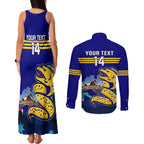 Custom Australia Day Eels Couples Matching Tank Maxi Dress and Long Sleeve Button Shirt NRL 2024 Sydney Opera House With Map
