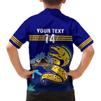Custom Australia Day Eels Family Matching Short Sleeve Bodycon Dress and Hawaiian Shirt NRL 2024 Sydney Opera House With Map