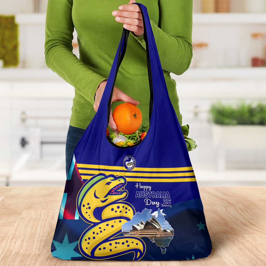 Australia Day Eels Grocery Bag NRL 2024 Sydney Opera House With Map