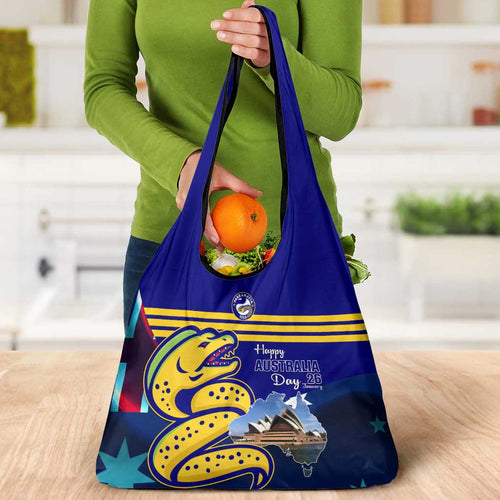 Australia Day Eels Grocery Bag NRL 2024 Sydney Opera House With Map