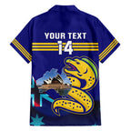 Custom Australia Day Eels Hawaiian Shirt NRL 2024 Sydney Opera House With Map