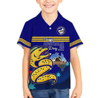 Custom Australia Day Eels Hawaiian Shirt NRL 2024 Sydney Opera House With Map