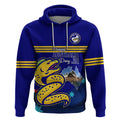 Custom Australia Day Eels Hoodie NRL 2024 Sydney Opera House With Map