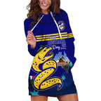 Custom Australia Day Eels Hoodie Dress NRL 2024 Sydney Opera House With Map