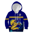 Custom Australia Day Eels Kid Hoodie NRL 2024 Sydney Opera House With Map