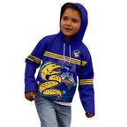 Custom Australia Day Eels Kid Hoodie NRL 2024 Sydney Opera House With Map
