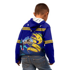 Custom Australia Day Eels Kid Hoodie NRL 2024 Sydney Opera House With Map