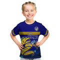 Custom Australia Day Eels Kid T Shirt NRL 2024 Sydney Opera House With Map