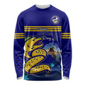 Custom Australia Day Eels Long Sleeve Shirt NRL 2024 Sydney Opera House With Map
