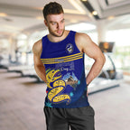 Custom Australia Day Eels Men Tank Top NRL 2024 Sydney Opera House With Map