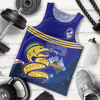 Custom Australia Day Eels Men Tank Top NRL 2024 Sydney Opera House With Map