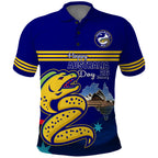 Custom Australia Day Eels Polo Shirt NRL 2024 Sydney Opera House With Map