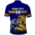 Custom Australia Day Eels Polo Shirt NRL 2024 Sydney Opera House With Map