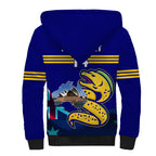 Custom Australia Day Eels Sherpa Hoodie NRL 2024 Sydney Opera House With Map
