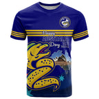Custom Australia Day Eels T Shirt NRL 2024 Sydney Opera House With Map