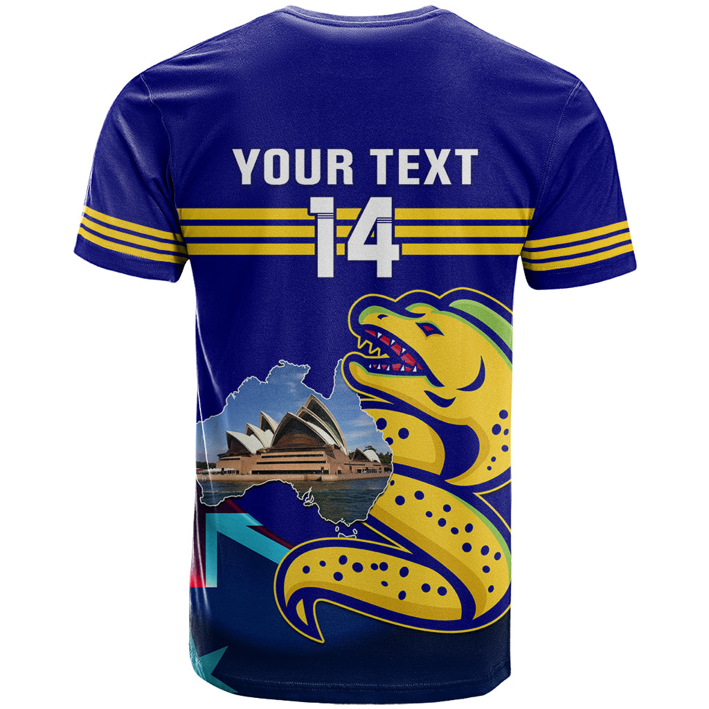 Custom Australia Day Eels T Shirt NRL 2024 Sydney Opera House With Map