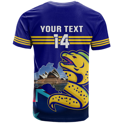 Custom Australia Day Eels T Shirt NRL 2024 Sydney Opera House With Map