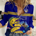 Custom Australia Day Eels Women Casual Shirt NRL 2024 Sydney Opera House With Map