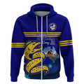 Custom Australia Day Eels Zip Hoodie NRL 2024 Sydney Opera House With Map