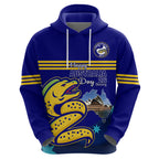 Custom Australia Day Eels Zip Hoodie NRL 2024 Sydney Opera House With Map
