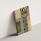 Beige Aotearoa Kowhaiwhai Pattern Canvas Wall Art NZ Maori Quilt Style