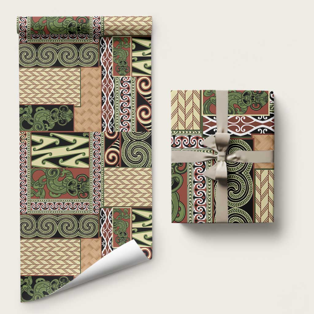 Beige Aotearoa Kowhaiwhai Pattern Wrapping Paper NZ Maori Quilt Style - Aussie Hoodie