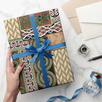 Beige Aotearoa Kowhaiwhai Pattern Wrapping Paper NZ Maori Quilt Style - Aussie Hoodie