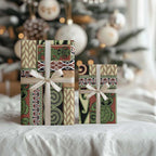 Beige Aotearoa Kowhaiwhai Pattern Wrapping Paper NZ Maori Quilt Style - Aussie Hoodie
