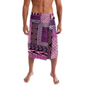 Pink Aotearoa Kowhaiwhai Pattern Lavalava NZ Maori Quilt Style
