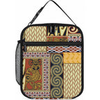 Yellow Aotearoa Kowhaiwhai Pattern Lunch Bag NZ Maori Quilt Style