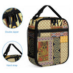 Yellow Aotearoa Kowhaiwhai Pattern Lunch Bag NZ Maori Quilt Style