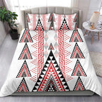 Aotearoa Taniko Bedding Set Niho Taniwha Purapura Whetu Mix Poutama