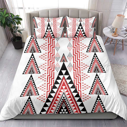 Aotearoa Taniko Bedding Set Niho Taniwha Purapura Whetu Mix Poutama