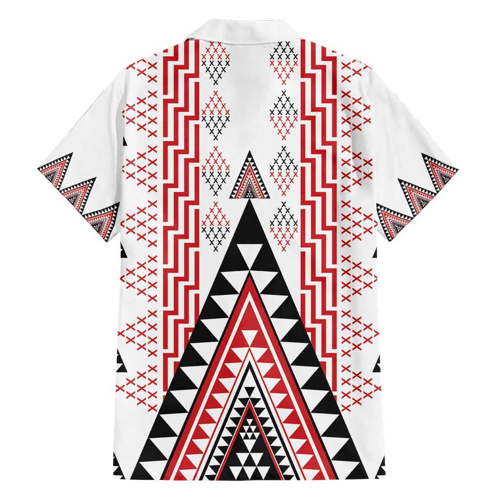 Aotearoa Taniko Family Matching Off Shoulder Maxi Dress and Hawaiian Shirt Niho Taniwha Purapura Whetu Mix Poutama