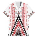 Aotearoa Taniko Family Matching Puletasi and Hawaiian Shirt Niho Taniwha Purapura Whetu Mix Poutama