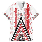 Aotearoa Taniko Family Matching Puletasi and Hawaiian Shirt Niho Taniwha Purapura Whetu Mix Poutama