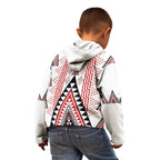 Aotearoa Taniko Kid Hoodie Niho Taniwha Purapura Whetu Mix Poutama