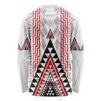 Aotearoa Taniko Long Sleeve Shirt Niho Taniwha Purapura Whetu Mix Poutama
