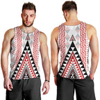 Aotearoa Taniko Men Tank Top Niho Taniwha Purapura Whetu Mix Poutama