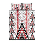 Aotearoa Taniko Quilt Bed Set Niho Taniwha Purapura Whetu Mix Poutama
