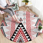 Aotearoa Taniko Round Carpet Niho Taniwha Purapura Whetu Mix Poutama