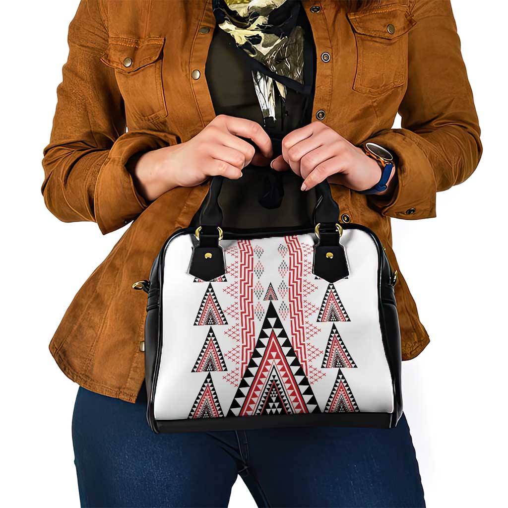 Aotearoa Taniko Shoulder Handbag Niho Taniwha Purapura Whetu Mix Poutama