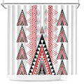 Aotearoa Taniko Shower Curtain Niho Taniwha Purapura Whetu Mix Poutama