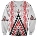 Aotearoa Taniko Sweatshirt Niho Taniwha Purapura Whetu Mix Poutama