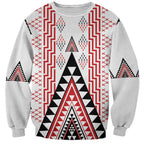 Aotearoa Taniko Sweatshirt Niho Taniwha Purapura Whetu Mix Poutama