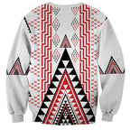 Aotearoa Taniko Sweatshirt Niho Taniwha Purapura Whetu Mix Poutama
