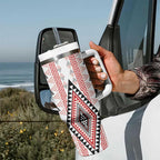 Aotearoa Taniko Tumbler With Handle Niho Taniwha Purapura Whetu Mix Poutama
