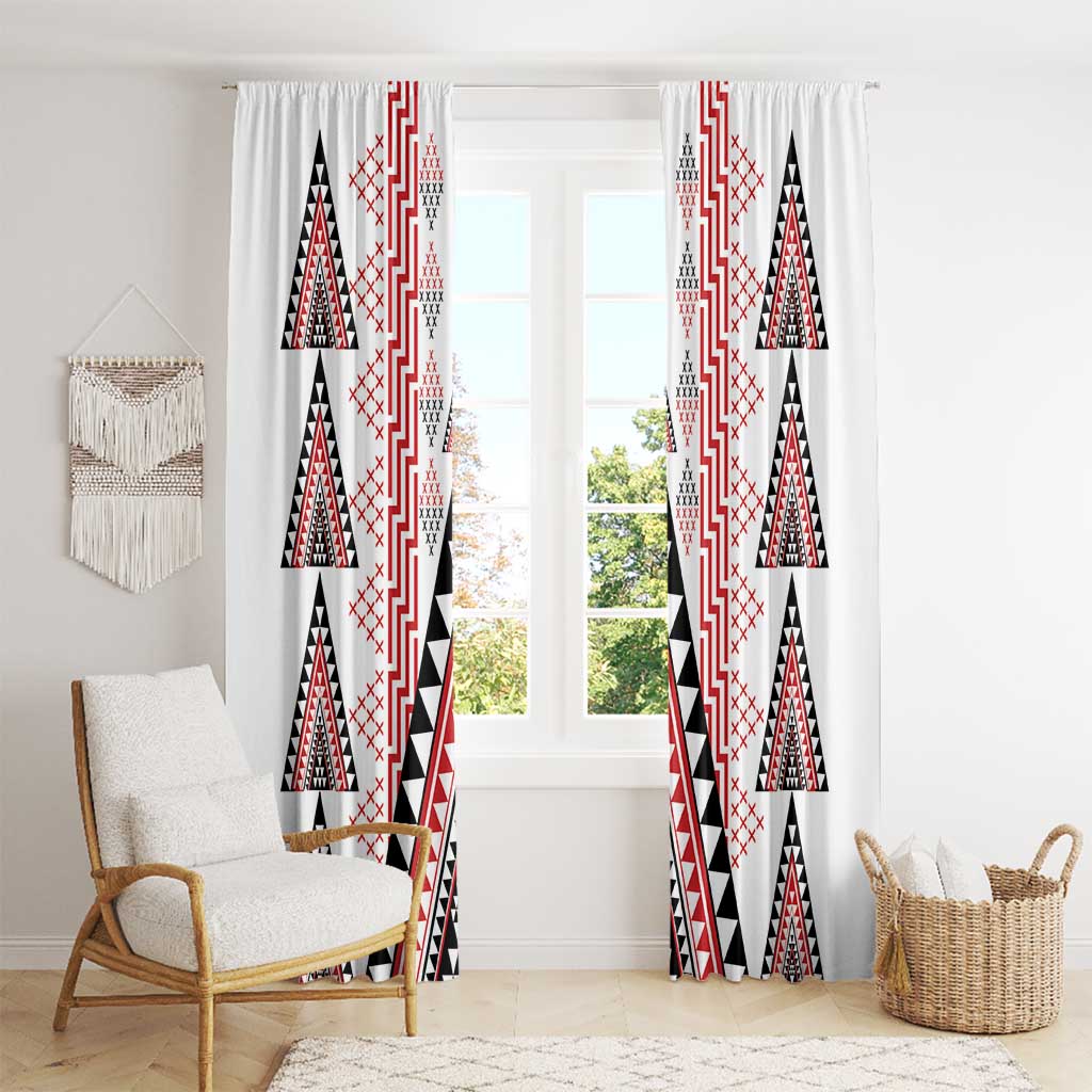 Aotearoa Taniko Window Curtain Niho Taniwha Purapura Whetu Mix Poutama